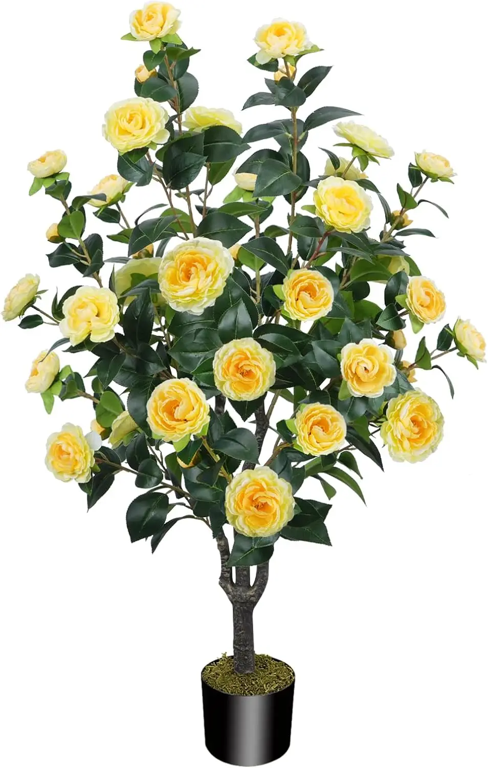 3.6FT Artificial Camellia Fake Tree with 32 Yellow Flowers for Indoor Outdoor Decoration in Porch Patio Living Room Office
3.6FT Artificial Camellia Fake Tree with 32 Yellow Flowers for Indoor Outdoor Decoration in Porch Patio Living Room Office