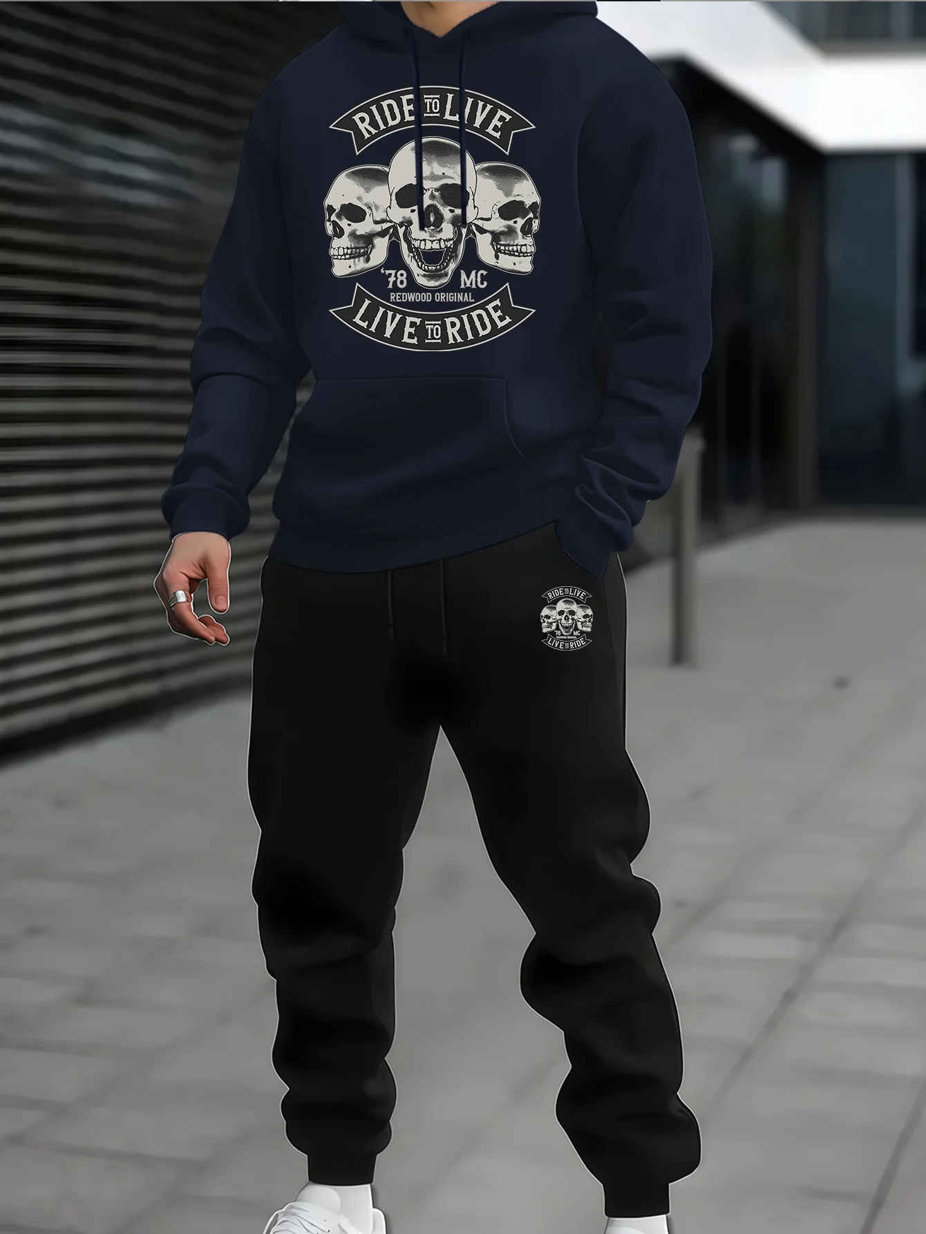 2026 New Men Halloween Skull Letter Print Hoodie Tracksuit 2Pcs Set Casual Hooded Sweatshirt & Drawstring Pants Streetwear
2026 New Men Halloween Skull Letter Print Hoodie Tracksuit 2Pcs Set Casual Hooded Sweatshirt & Drawstring Pants Streetwear