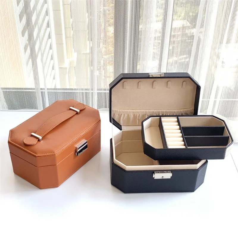PU Leather Large capacity Jewelry Box Handheld Jewelry Storage Organizer Case Jewelry Ring Hold for Multiple Ring Stud Earring
PU Leather Large capacity Jewelry Box Handheld Jewelry Storage Organizer Case Jewelry Ring Hold for Multiple Ring Stud Earring