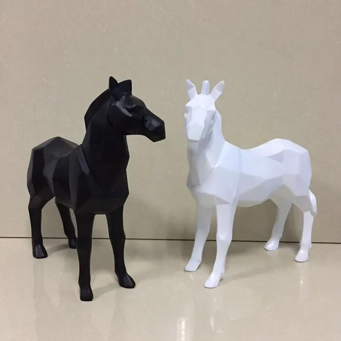 Geometry Shaped Horse Statue Abstractive Resin Animal Sculpture Craft Ornament Accessories for European Decoration
Geometry Shaped Horse Statue Abstractive Resin Animal Sculpture Craft Ornament Accessories for European Decoration
