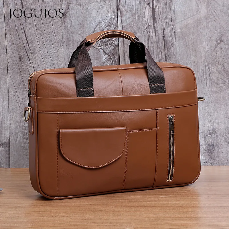 Leisure 15.6 Inch Leather Solid Color Briefcase Business Large Capacity Men Satchels Business Handbag Genuine Leather Briefcase
Leisure 15.6 Inch Leather Solid Color Briefcase Business Large Capacity Men Satchels Business Handbag Genuine Leather Briefcase
