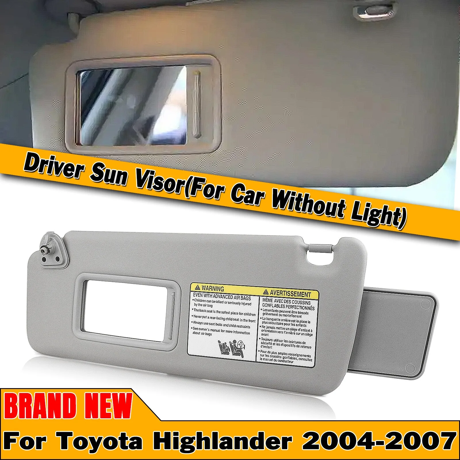 Солнцезащитный козырек для Toyota Highlander 2004-2007 (левая и правая стороны), замена, артикулы 7432048260A0, 7431048220A0
Солнцезащитный козырек для Toyota Highlander 2004-2007 (левая и правая стороны), замена, артикулы 7432048260A0, 7431048220A0