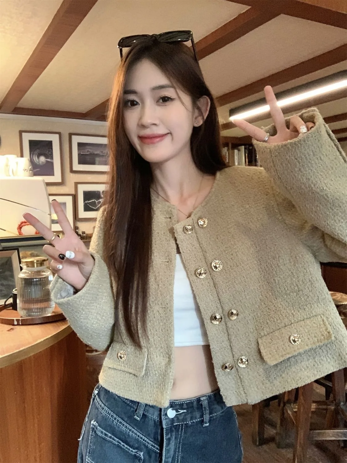 Tweed Jacket In White Womens Spring Mid-Length Romantic Elegant Designed Embellished Button-Embellished Simplicity Classic Daily
Tweed Jacket In White Womens Spring Mid-Length Romantic Elegant Designed Embellished Button-Embellished Simplicity Classic Daily