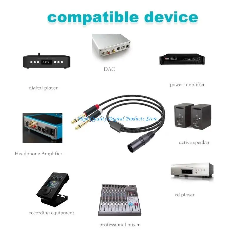 U2JE 2x6.35mm 1/4" Male to 3Pin Male Stereo Microphones Music Converters Adapters
U2JE 2x6.35mm 1/4" Male to 3Pin Male Stereo Microphones Music Converters Adapters