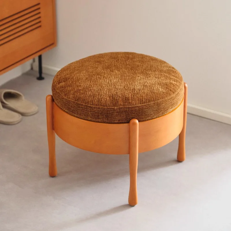 Pine nut small round stool | Nordic Japanese retro home entrance shoe change stool dressing stool side table
Pine nut small round stool | Nordic Japanese retro home entrance shoe change stool dressing stool side table