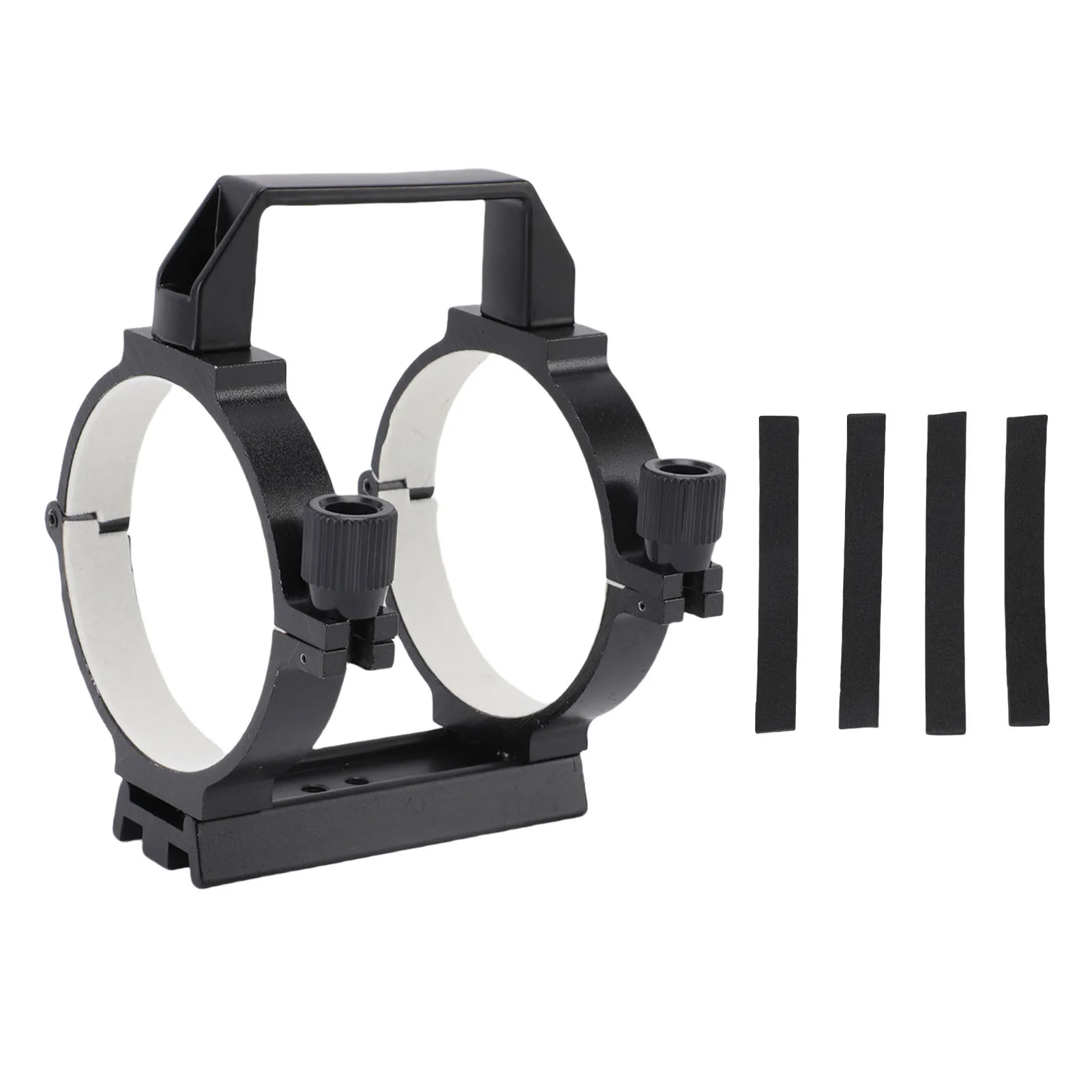 Telescope Optical Tube Clamp 108mm Dovetail Plate Telescope Tube Aluminum Alloy with Padding Strips for Equatorial Mount
Telescope Optical Tube Clamp 108mm Dovetail Plate Telescope Tube Aluminum Alloy with Padding Strips for Equatorial Mount