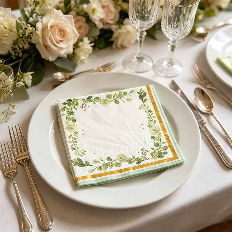 Eucalyptus Floral Paper Napkins,Disposable Dinner Napkins with Gold Foil,Greenery Decorative Napkins for Wedding Bridal Shower
Eucalyptus Floral Paper Napkins,Disposable Dinner Napkins with Gold Foil,Greenery Decorative Napkins for Wedding Bridal Shower