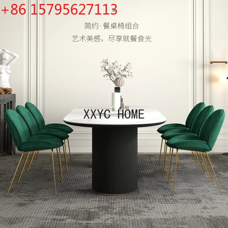 Обеденный стол из каменной плиты, современный простой и легкий роскошный стол, овальные столы и стулья, стол
Обеденный стол из каменной плиты, современный простой и легкий роскошный стол, овальные столы и стулья, стол