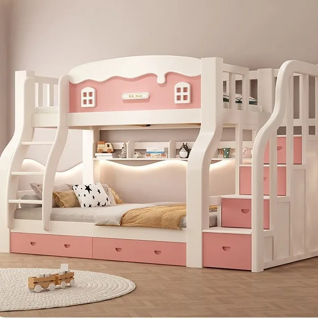 Full solid wood upper and lower beds, bunk beds, high and low beds, adult multi-functional small apartment, child-mother bed
Full solid wood upper and lower beds, bunk beds, high and low beds, adult multi-functional small apartment, child-mother bed