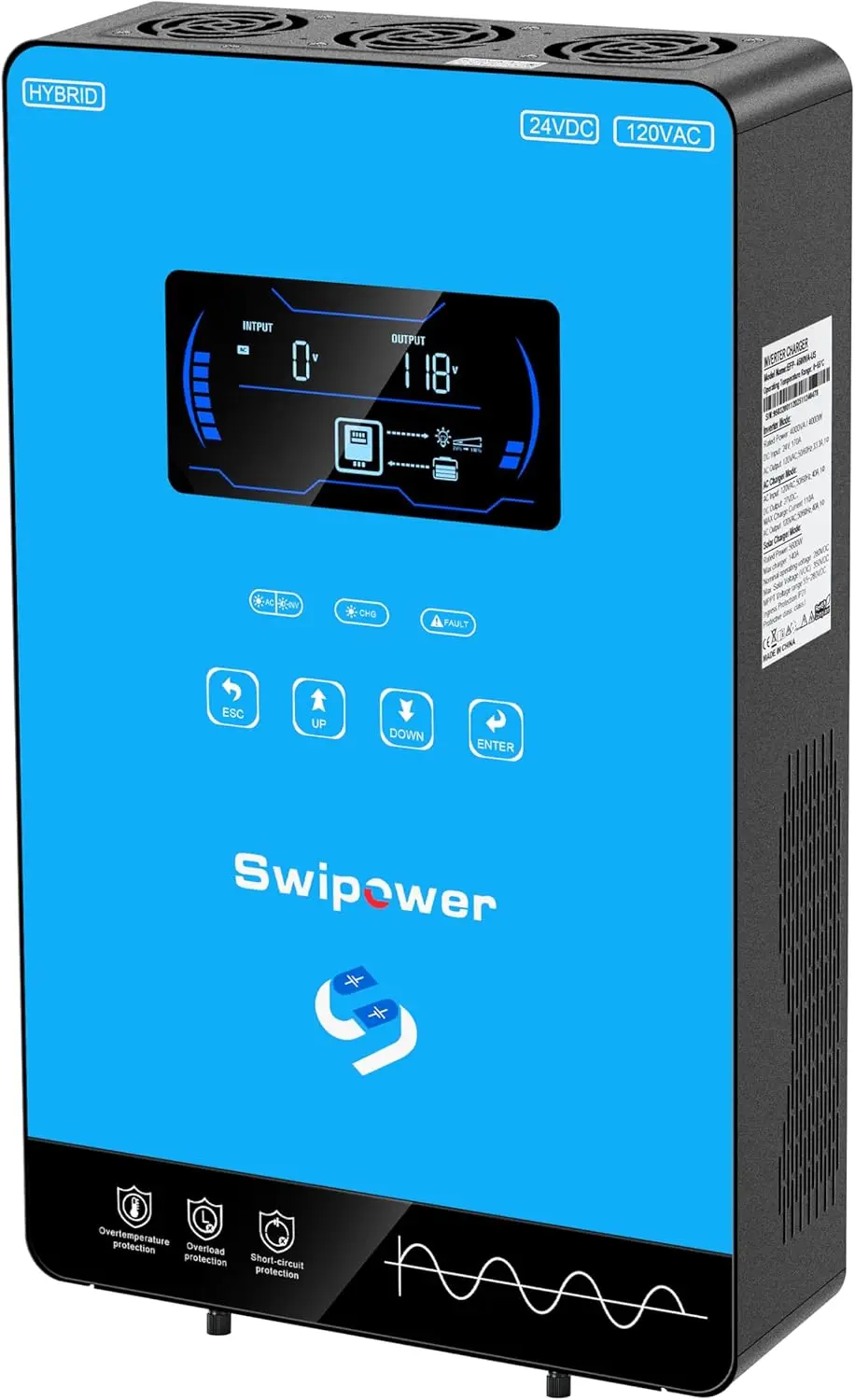 XijiaHybridInverter4000WPureSineWavePowerInverterwith140AMPPTSolarChargerDC24VtoAC110V60HZSolarConverter,Battery-LessOperation,C
XijiaHybridInverter4000WPureSineWavePowerInverterwith140AMPPTSolarChargerDC24VtoAC110V60HZSolarConverter,Battery-LessOperation,C