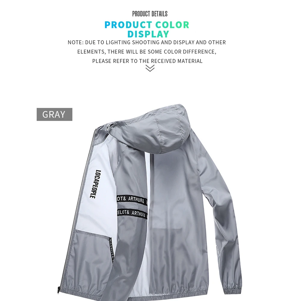 Men's Light Jacket UV Protection Full Zip Long Sleeve Sun Shirts for Men Outdoor Sports Fitness Running Training Fishing 19 Sce56356f0e0c46d9932264e972aa2b03N