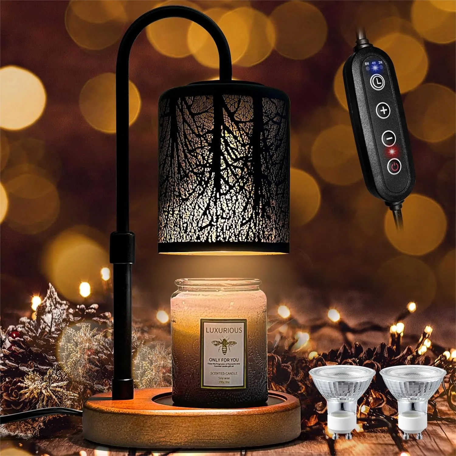 Candle Warmer with Timer and Dimmer, Adjustable Height Electric Wax Melter for Jar Candles, Vintage Home Decor, Black
Candle Warmer with Timer and Dimmer, Adjustable Height Electric Wax Melter for Jar Candles, Vintage Home Decor, Black