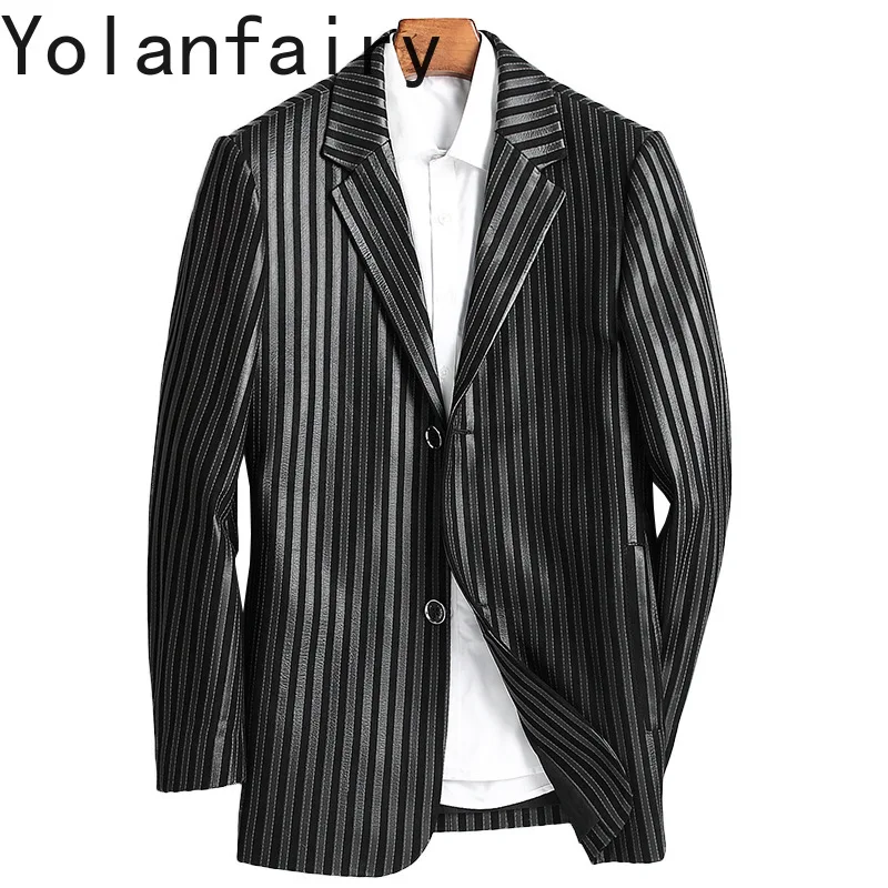 YOLANFAIRY Leather Jackets Genuine Sheepskin Men's Clothing Smart Casual Spring Suit Coat Men Slim Fit Jacket New Chaqueta
YOLANFAIRY Leather Jackets Genuine Sheepskin Men's Clothing Smart Casual Spring Suit Coat Men Slim Fit Jacket New Chaqueta