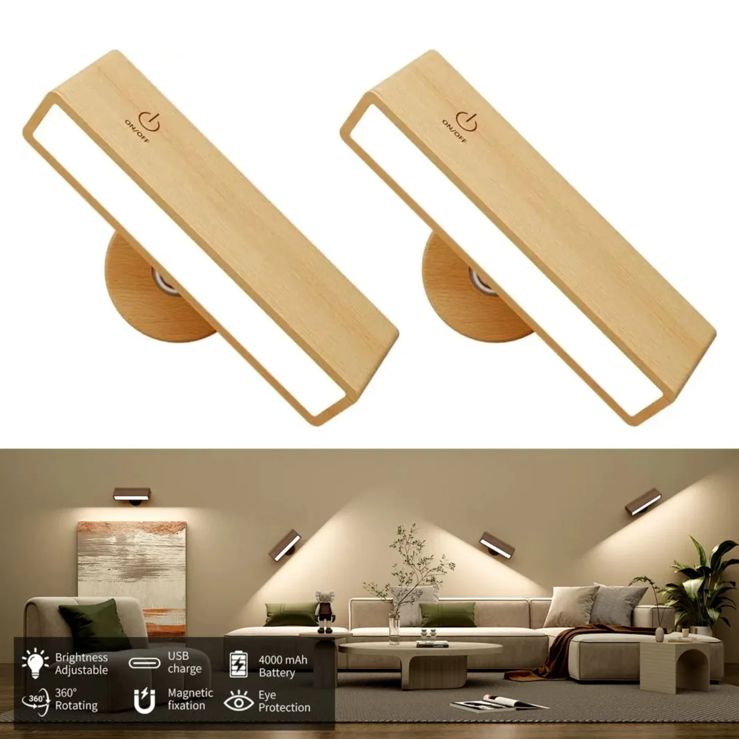 Nordic Wood Wall Lamp With Rotate Dimmable Sconce Touchable Bedroom Cordless Mount Light Reading
Nordic Wood Wall Lamp With Rotate Dimmable Sconce Touchable Bedroom Cordless Mount Light Reading