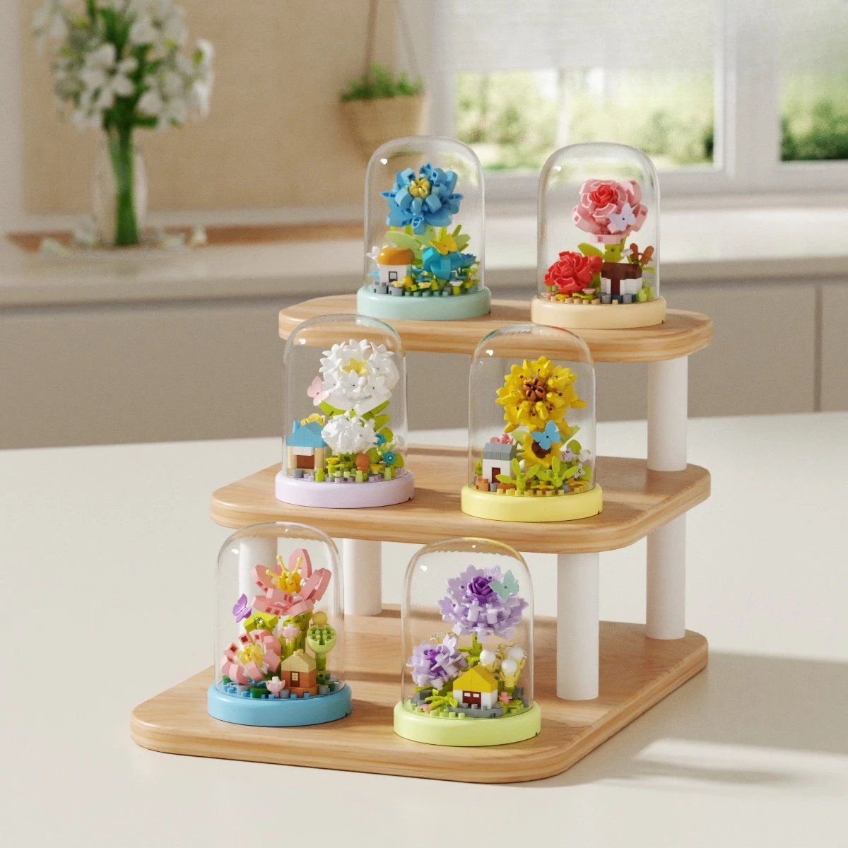 Новый хит продаж, молитвенный цветочный дом, сборка строительных блоков, креативная роза, гибискус, цветок, моделирование, украшение из строительного блока
Новый хит продаж, молитвенный цветочный дом, сборка строительных блоков, креативная роза, гибискус, цветок, моделирование, украшение из строительного блока