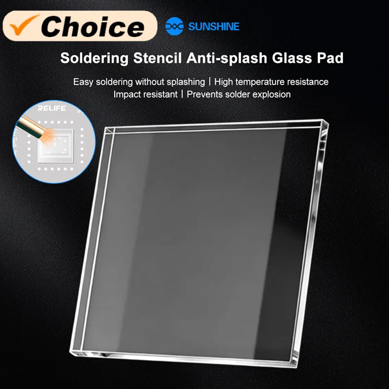 SUNSHINE Anti Blowout Reballing Pad 20x20mm White Glass BGA Solder Ball Reballing Pad for CPU GPU Chip Phone Repair Tool
SUNSHINE Anti Blowout Reballing Pad 20x20mm White Glass BGA Solder Ball Reballing Pad for CPU GPU Chip Phone Repair Tool