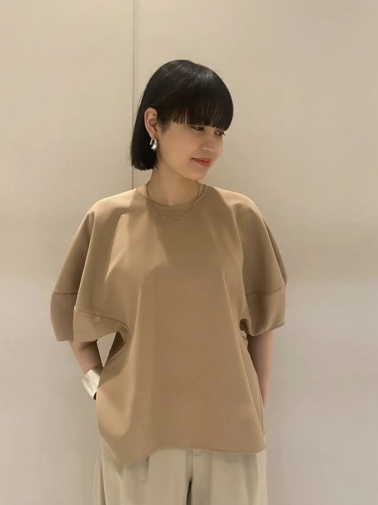 3D Bubble Sleeve round Neck Shirt Simple O Type Silk Splicing Top Women's Fashion Polyester Fiber Blouse
3D Bubble Sleeve round Neck Shirt Simple O Type Silk Splicing Top Women's Fashion Polyester Fiber Blouse