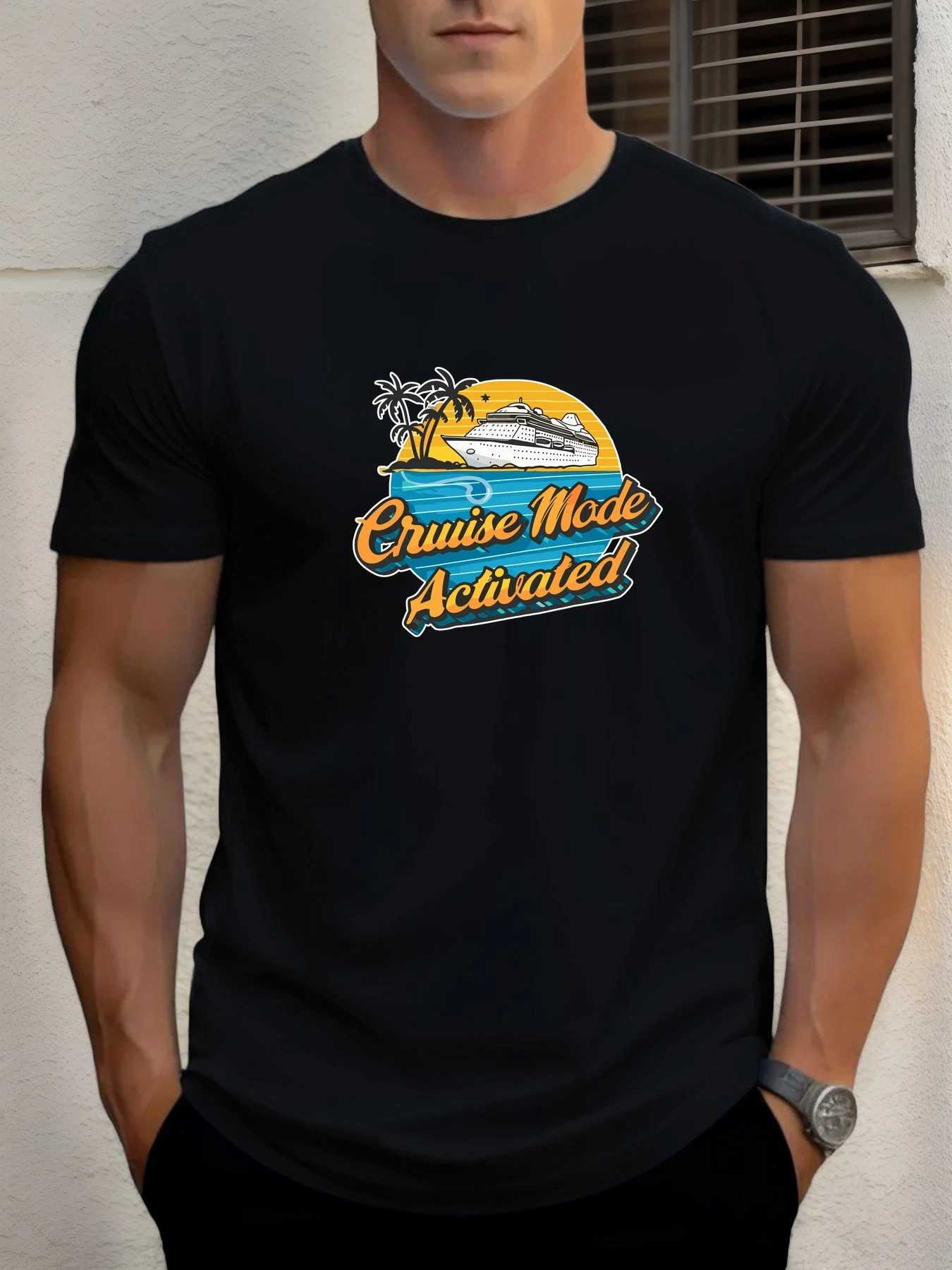 2025 Summer Men's Cotton T Shirt Cruise Mode Activated Trendy Print Round Neck T-Shirt Casual Breathable Street Style Daily Top
2025 Summer Men's Cotton T Shirt Cruise Mode Activated Trendy Print Round Neck T-Shirt Casual Breathable Street Style Daily Top