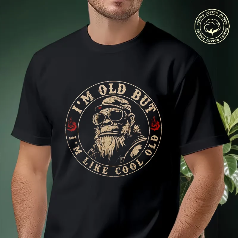 Im Old But Im Like Cool Old Monkey Motorcycle T-shirt Men's Summer Cotton Fashionable Casual Sports Short Sleeved Tshirt Top
Im Old But Im Like Cool Old Monkey Motorcycle T-shirt Men's Summer Cotton Fashionable Casual Sports Short Sleeved Tshirt Top