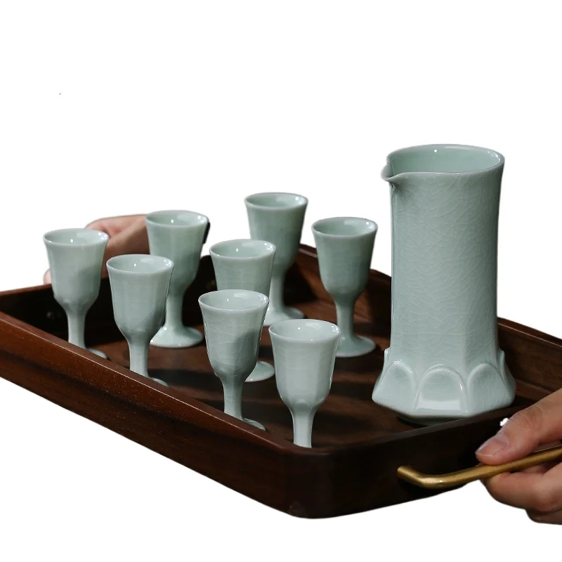 *Ru Kiln Ru Porcelain Wine Glass Set Cup Household Ceramic Baijiu Cup Small Wine Glass Wine Dispenser
*Ru Kiln Ru Porcelain Wine Glass Set Cup Household Ceramic Baijiu Cup Small Wine Glass Wine Dispenser
