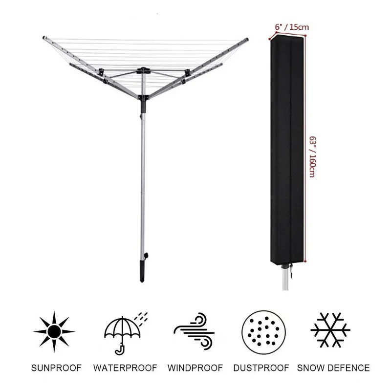 210D courtyard rotating drying rack cover, laundry line cover, furniture cover, dustproof, rainproof and sunscreen
210D courtyard rotating drying rack cover, laundry line cover, furniture cover, dustproof, rainproof and sunscreen