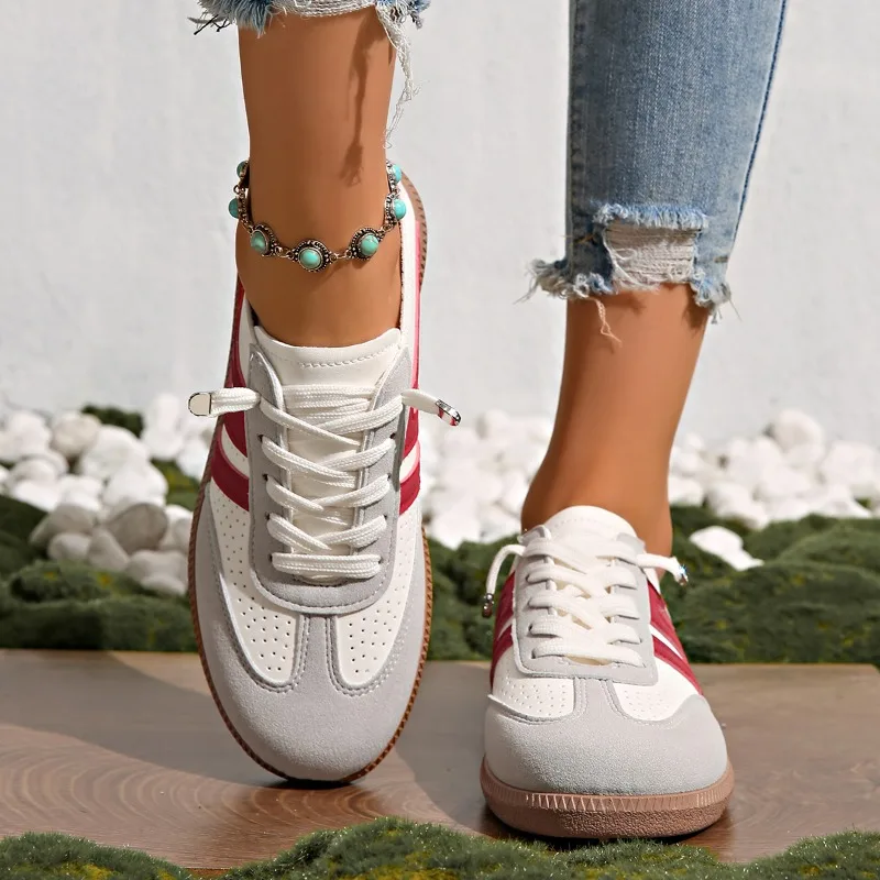 Женские весенние новые туфли на плоской подошве с перекрестным кружевом, повседневные и удобные нескользящие женские вулканизированные туфли без шнуровки на плоской подошве, размеры 36–41 
Женские весенние новые туфли на плоской подошве с перекрестным кружевом, повседневные и удобные нескользящие женские вулканизированные туфли без шнуровки на плоской подошве, размеры 36–41