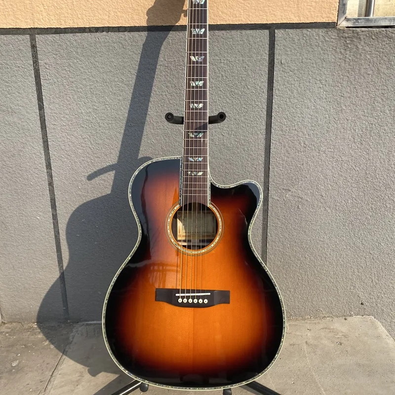 Vicers Acoustic guitar 6 Strings 20 Frets ,Abalone shell inlaid Rosewood Fingerboard, Solid Spruce Top Guitar, Rosewood Back & Sides ,Professional Acoustic Guitar ,Folk and country music performances ,Beginner Friendly Guitar
Vicers Acoustic guitar 6 Strings 20 Frets ,Abalone shell inlaid Rosewood Fingerboard, Solid Spruce Top Guitar, Rosewood Back & Sides ,Professional Acoustic Guitar ,Folk and country music performances ,Beginner Friendly Guitar