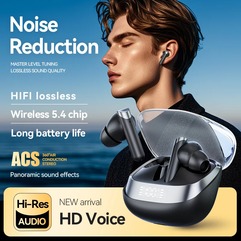 ANC Noise Cancelling Wireless Earbuds Bluetooth 5.4 In Ear Headphones for Men Women All Devices
ANC Noise Cancelling Wireless Earbuds Bluetooth 5.4 In Ear Headphones for Men Women All Devices