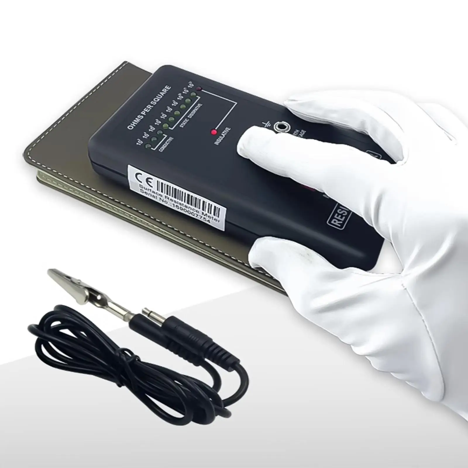Surface Resistance Tester with Ground Wire for Manufacturing
Surface Resistance Tester with Ground Wire for Manufacturing