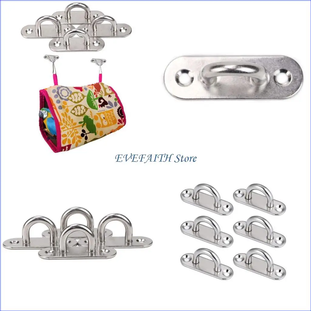 124B 6Pcs 5mm Stainless Steel Eye Plate Oblong Pad Eye Plate Metal Staple Ring Hook
124B 6Pcs 5mm Stainless Steel Eye Plate Oblong Pad Eye Plate Metal Staple Ring Hook