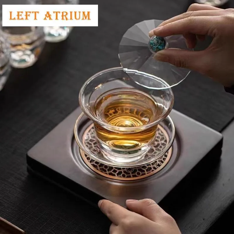 150ml Boutique Turquoise Crystal Glass Gaiwan High Borosilicate Tea Tureen Tea Brewing Cover Bowl Teaset Supplies Ornaments Gift
150ml Boutique Turquoise Crystal Glass Gaiwan High Borosilicate Tea Tureen Tea Brewing Cover Bowl Teaset Supplies Ornaments Gift