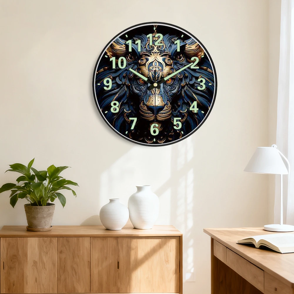 1PC Luminous Wall Clock Artistic 2D Lion Head Painting Modern Luxury Decorative Clock For Kitchen Living Room Bedroom Office
1PC Luminous Wall Clock Artistic 2D Lion Head Painting Modern Luxury Decorative Clock For Kitchen Living Room Bedroom Office