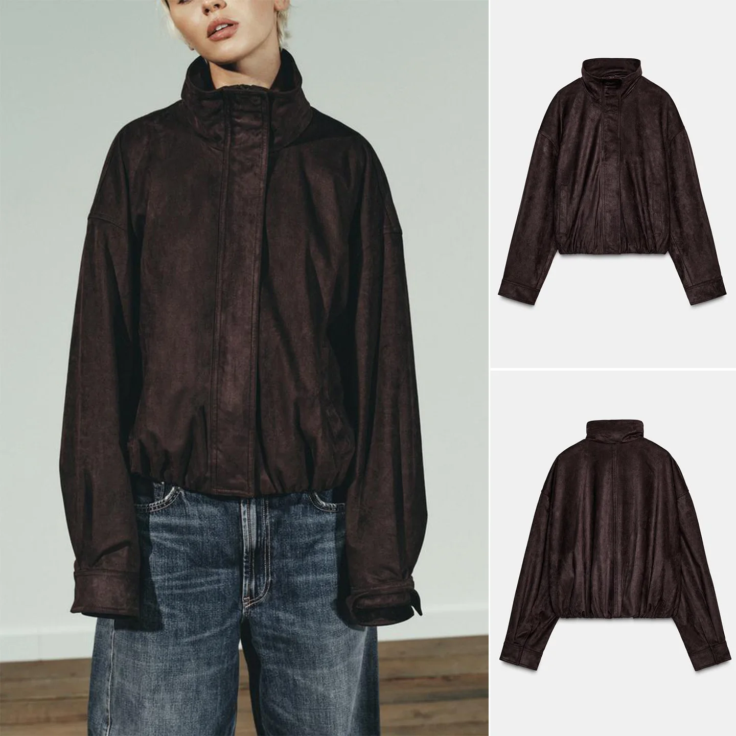 Autumn Winter Women's Pilot Jaet Long Sve Zipper Faux Velvet Surface Stand Collar ort Outerwear Casual Sle
Autumn Winter Women's Pilot Jaet Long Sve Zipper Faux Velvet Surface Stand Collar ort Outerwear Casual Sle