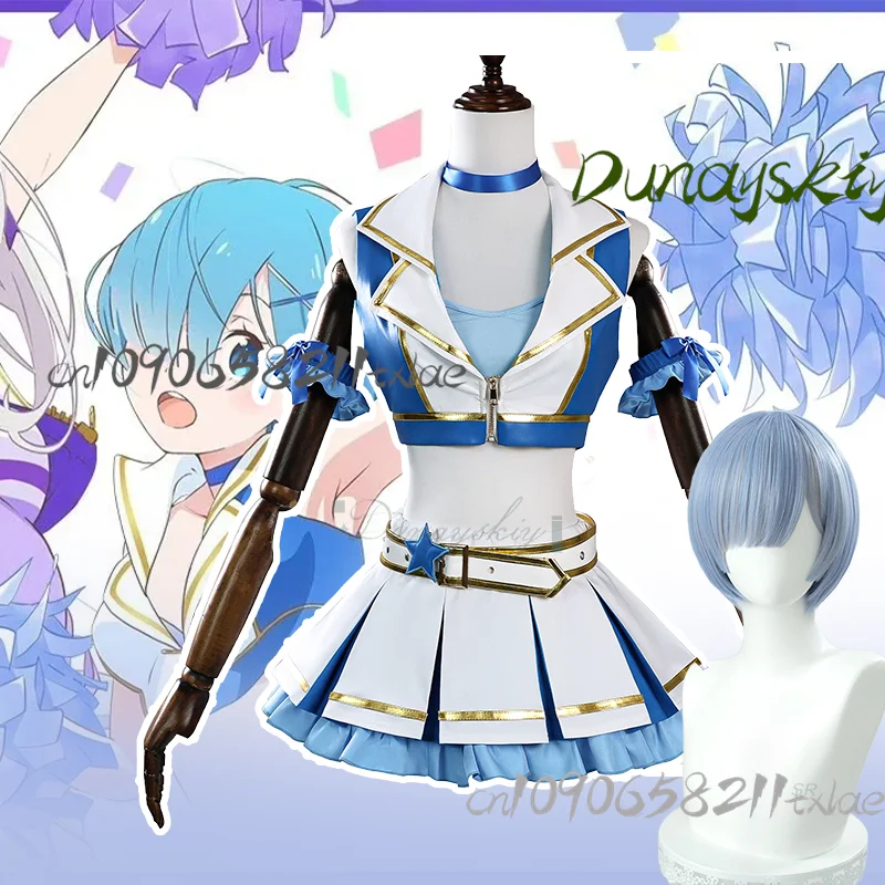 Remm Косплей Костюм Аниме Re: From Zero Синий Белый Черлидинг ПУ Пальто Юбка Парик Женщина Хэллоуин 
Remm Косплей Костюм Аниме Re: From Zero Синий Белый Черлидинг ПУ Пальто Юбка Парик Женщина Хэллоуин
