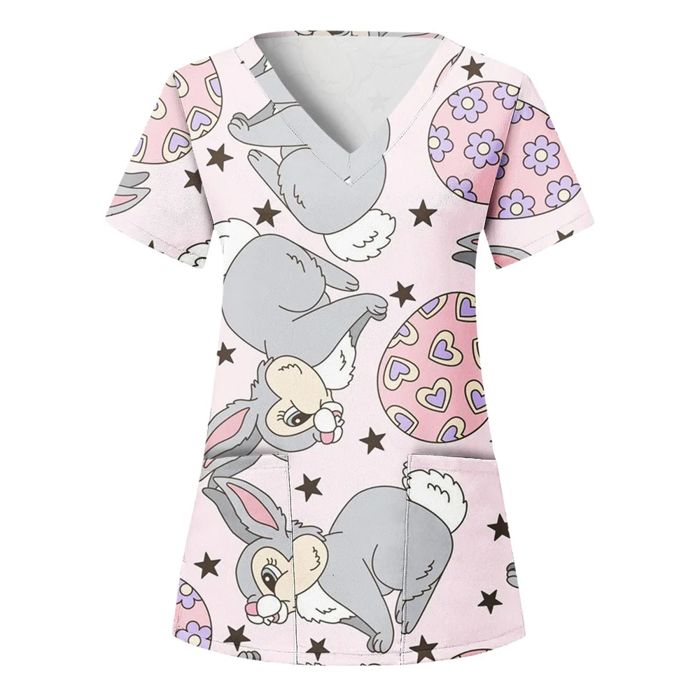 2023 New C ute Nurse Uniform Rabbit Print Frosted Top V-neck Women's Cartoon Cute Phramacy Work Suit Pet Beauty Set Enfermer í a
2023 New C ute Nurse Uniform Rabbit Print Frosted Top V-neck Women's Cartoon Cute Phramacy Work Suit Pet Beauty Set Enfermer í a