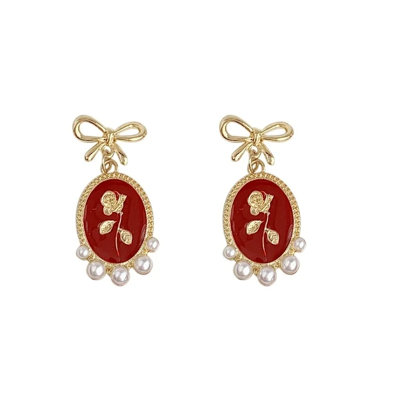 Romantic Rose Drop Earrings Red Enamel S925 Post 316L Stainless Steel Tarnish Free Valentine Anniversary Gift Wife MURMUR
Romantic Rose Drop Earrings Red Enamel S925 Post 316L Stainless Steel Tarnish Free Valentine Anniversary Gift Wife MURMUR