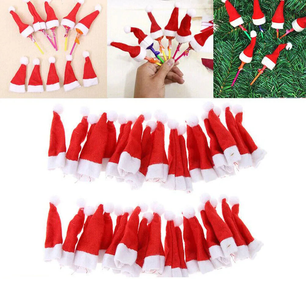 50pcs 4x7cm New Year MINI Christmas Hat Christmas Decorations Christmas Lollipop Hat Christmas Non-woven Small Hat
50pcs 4x7cm New Year MINI Christmas Hat Christmas Decorations Christmas Lollipop Hat Christmas Non-woven Small Hat 