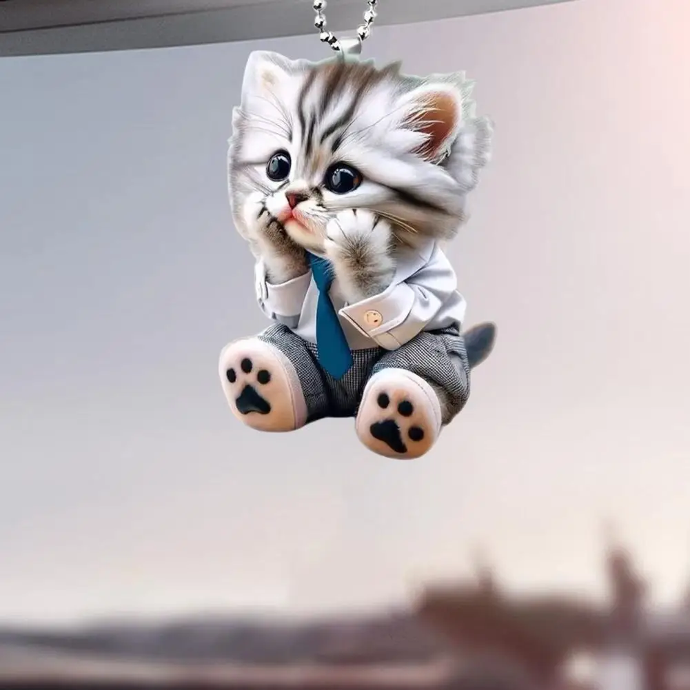 Modern Cat Decoration Realistic Cat-shaped Car Pendant Unique Rearview Mirror Hanging Decor for Car Easy to Hang Chain
Modern Cat Decoration Realistic Cat-shaped Car Pendant Unique Rearview Mirror Hanging Decor for Car Easy to Hang Chain