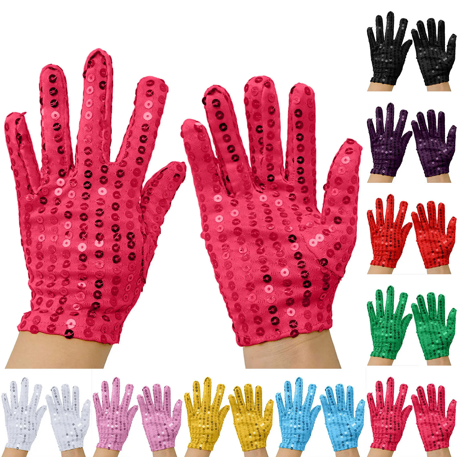 1 Pair Performance Gloves Shiny Sequin Soft Solid Color Warm Full Fingers Catch Attention Dress Up One Size Stage Show Gloves
1 Pair Performance Gloves Shiny Sequin Soft Solid Color Warm Full Fingers Catch Attention Dress Up One Size Stage Show Gloves