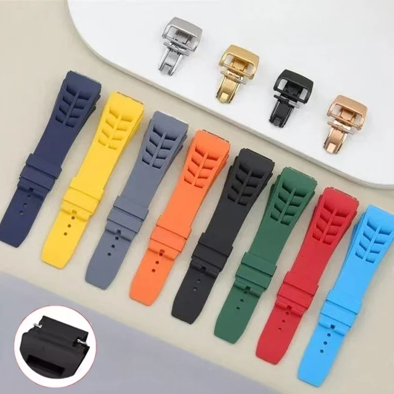 Original Quality Soft Colorful Waterproof Natural Rubber Watchband For Richard Mille Watch Strap Bracelet Raw Ear Type 25mm*20m
Original Quality Soft Colorful Waterproof Natural Rubber Watchband For Richard Mille Watch Strap Bracelet Raw Ear Type 25mm*20m