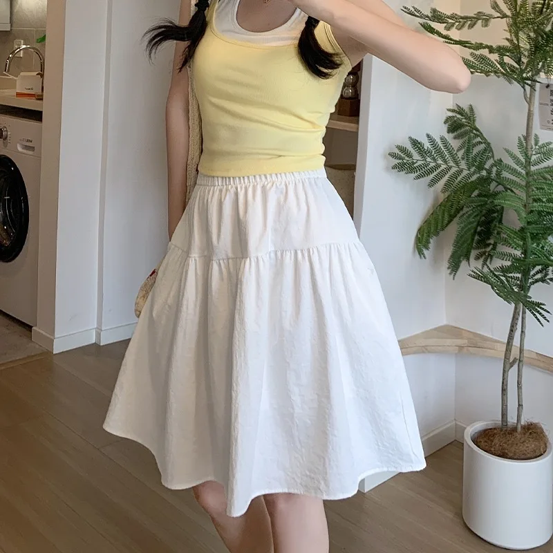 Japanese Fashion Preppy Style Skirts Women Summer High Waist A-Line Knee-Length Skirts Girls Versatile Look-Slim Skirt
Japanese Fashion Preppy Style Skirts Women Summer High Waist A-Line Knee-Length Skirts Girls Versatile Look-Slim Skirt