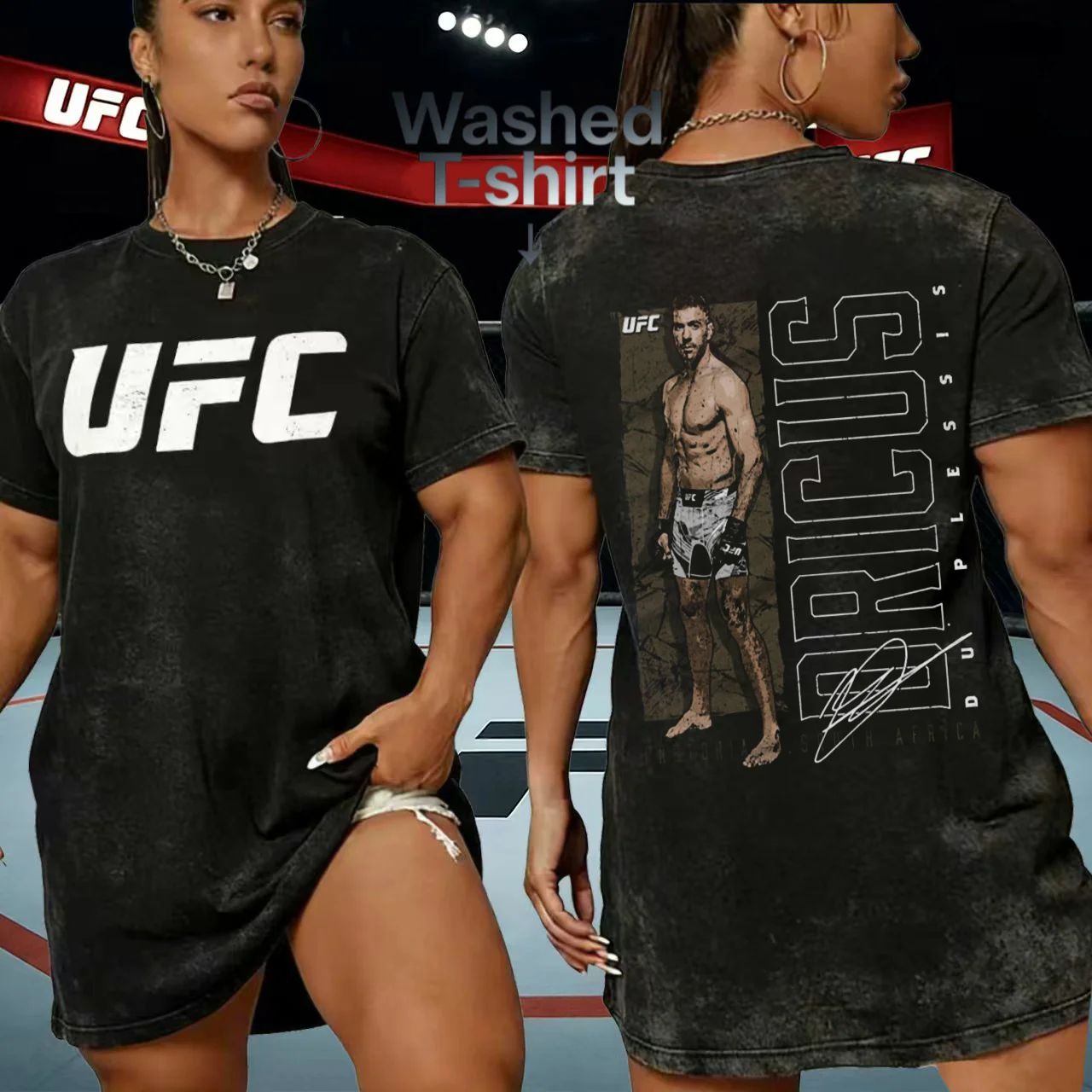 2026 Summer UFC Brand 500 Level Heather Black Dricus Du Plessis Pretoria, South Africa Premium Washed Print Women Sports T-shirt
2026 Summer UFC Brand 500 Level Heather Black Dricus Du Plessis Pretoria, South Africa Premium Washed Print Women Sports T-shirt