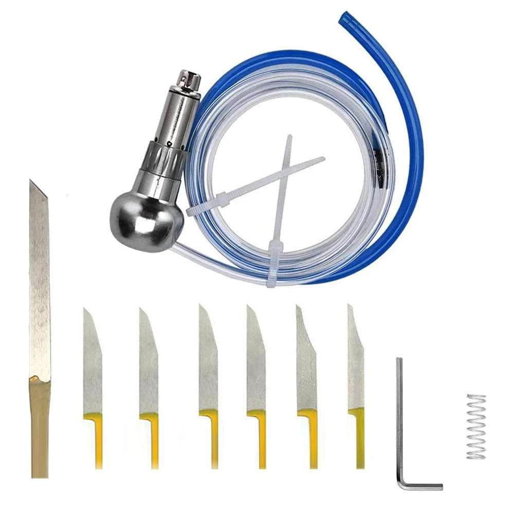 Engraving Handpiece for Pneumatic Engraving Machine Metal Engraver Hand Tool with 7pcs Cutting Bits Carving Graver Knife
Engraving Handpiece for Pneumatic Engraving Machine Metal Engraver Hand Tool with 7pcs Cutting Bits Carving Graver Knife