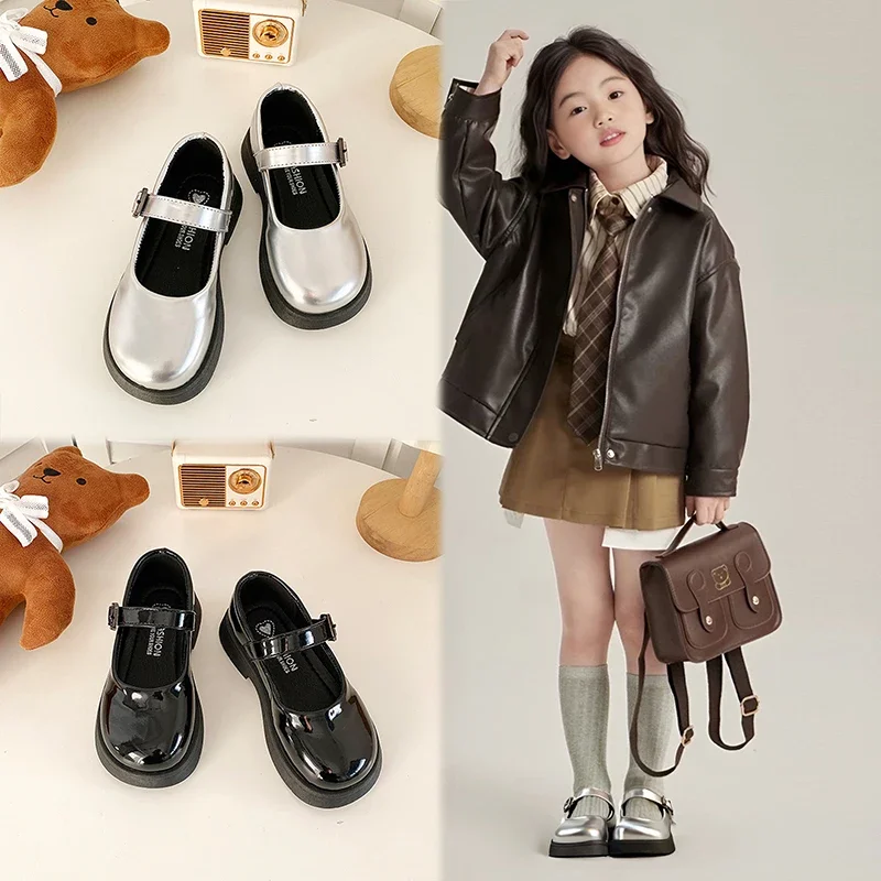 Children Leather Shoes 24-35 Slip-on Round Toe School Sweet Kids Casual Shoe 2025 New Girl's Laofers Pearl Morden Three Colors
Children Leather Shoes 24-35 Slip-on Round Toe School Sweet Kids Casual Shoe 2025 New Girl's Laofers Pearl Morden Three Colors