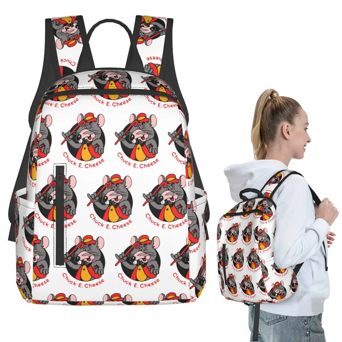 Pizza Time Theatre Chuck E Cheese Backpack Student BookBag Kids School Bag Computer Shoulder Bags Boys Girls
Pizza Time Theatre Chuck E Cheese Backpack Student BookBag Kids School Bag Computer Shoulder Bags Boys Girls