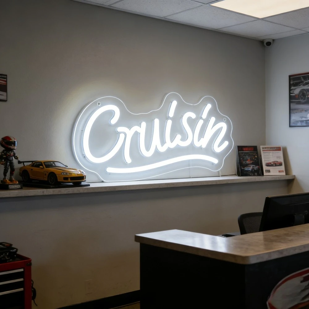Cruisin LED Neon Sign Retro Style Car Decoration for Bar Restaurant Garage Home Dimmable Warm Light Gift for Car Lovers
Cruisin LED Neon Sign Retro Style Car Decoration for Bar Restaurant Garage Home Dimmable Warm Light Gift for Car Lovers