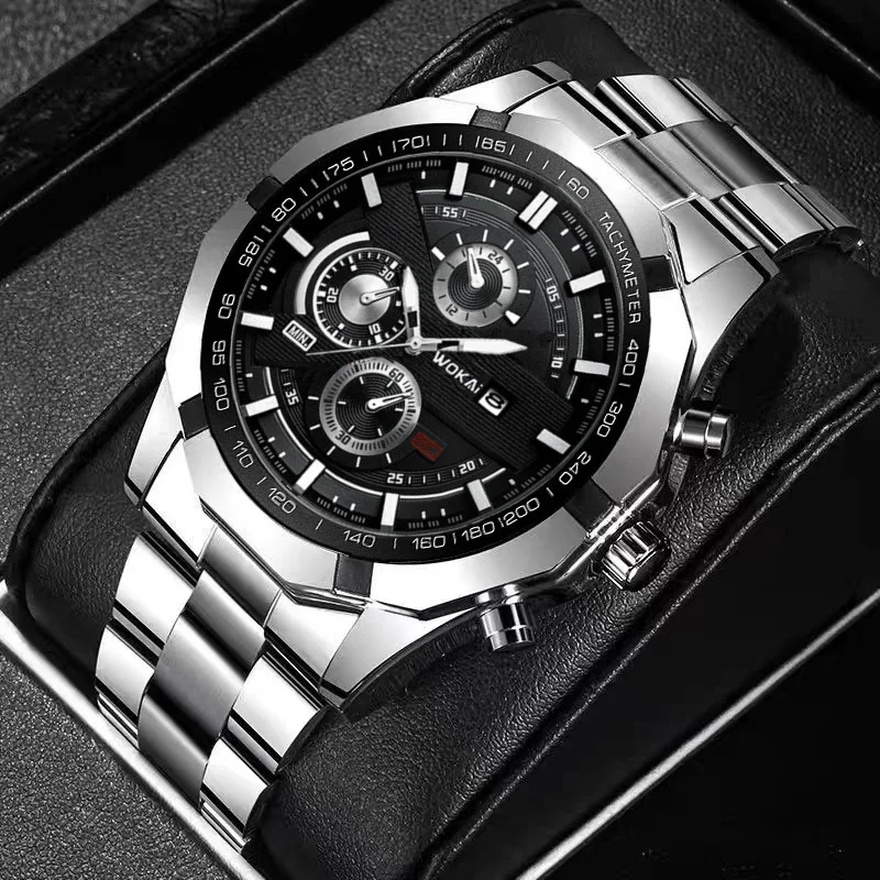 Men's watch, high-end minimalist steel belt light luxury men's quartz watch
Men's watch, high-end minimalist steel belt light luxury men's quartz watch