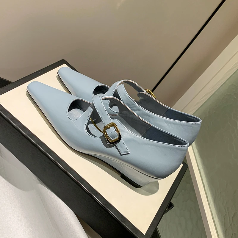Women’s Genuine Leather Mary Janes Comfortable Elegant Luxury Designer High Quality Square Shoes Black heels Woman Wedge Heel
Women’s Genuine Leather Mary Janes Comfortable Elegant Luxury Designer High Quality Square Shoes Black heels Woman Wedge Heel