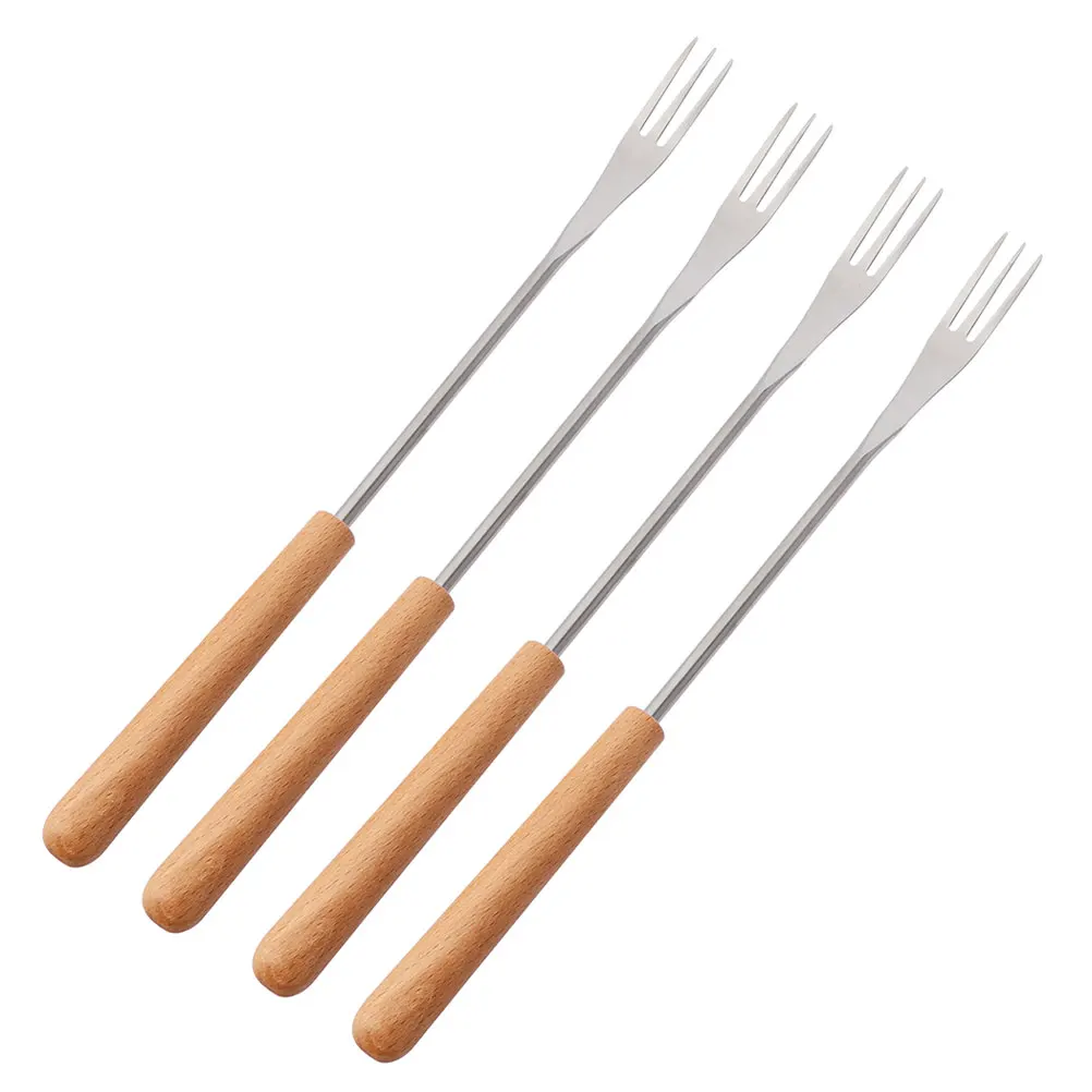 4pcs Wood Handle Stainless Steel BBQ Forks for Dipping Marshmallow Cheese Fondue Party Tools Long Handle Roasting Sticks Kitchen
4pcs Wood Handle Stainless Steel BBQ Forks for Dipping Marshmallow Cheese Fondue Party Tools Long Handle Roasting Sticks Kitchen