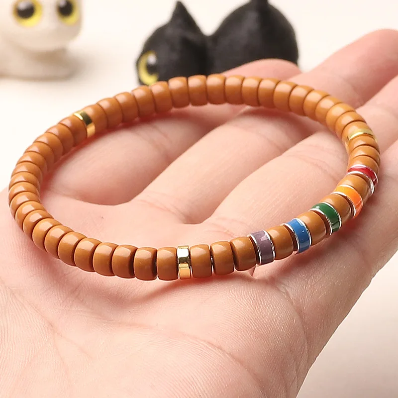 Natural Olive Pit 6mm Flat Cut Tip Single Loop Couple Bracelet DIY Jewelry Accessories Gifts
Natural Olive Pit 6mm Flat Cut Tip Single Loop Couple Bracelet DIY Jewelry Accessories Gifts
